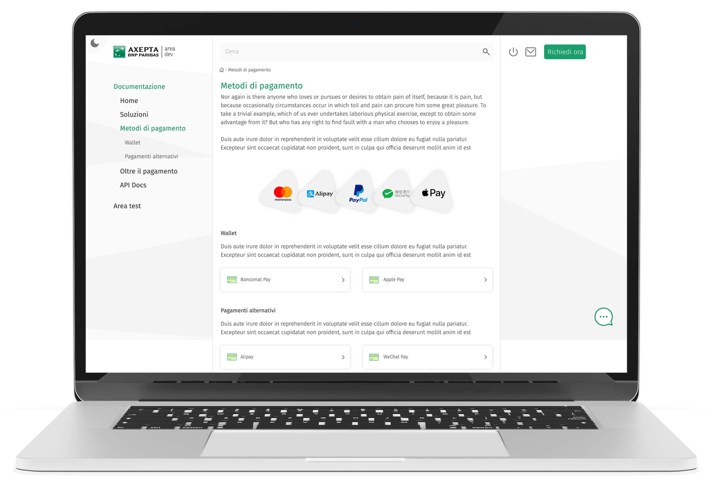Axepta Developer Area - App